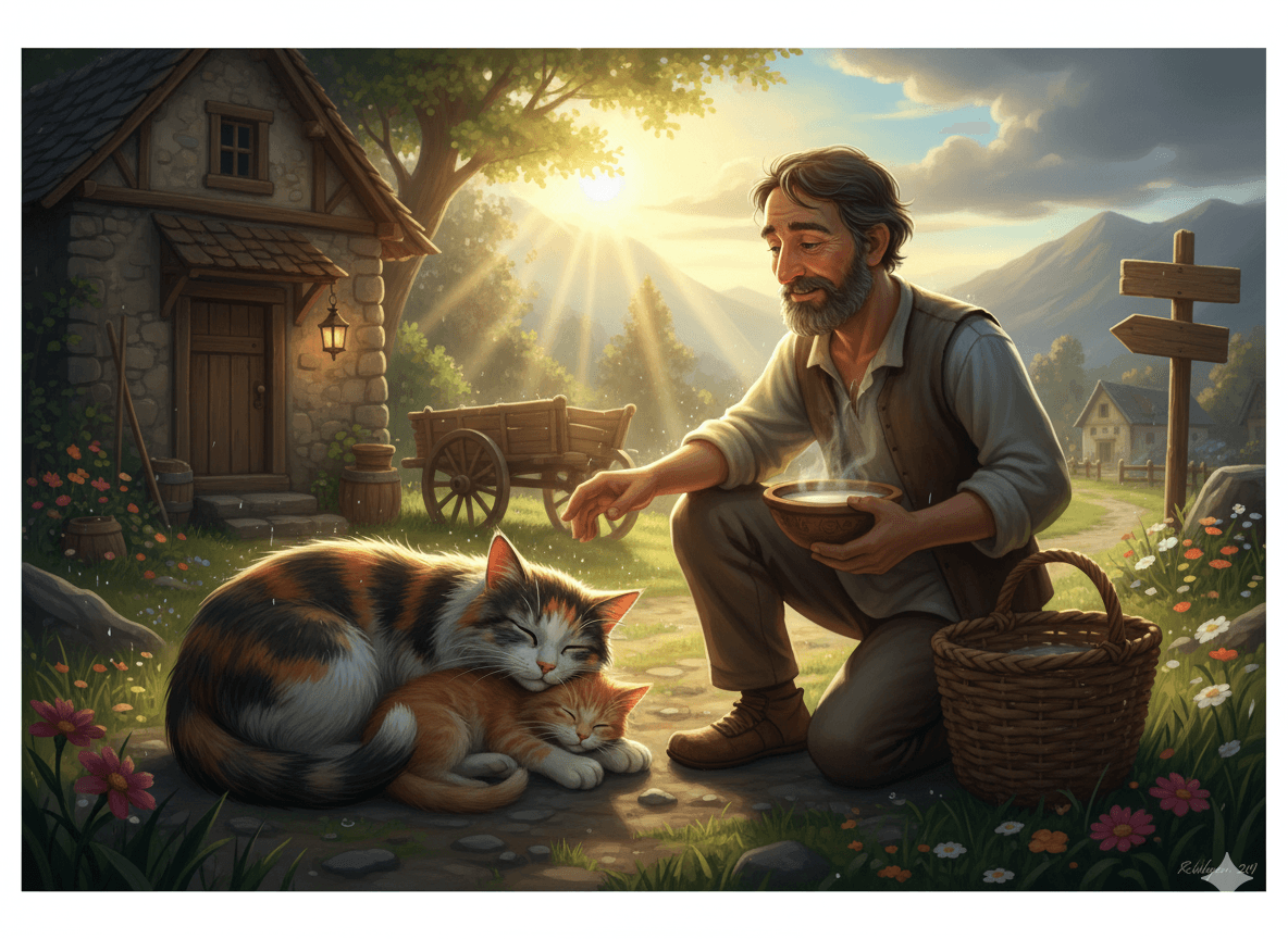 The Cat Who Protected Its Kitten